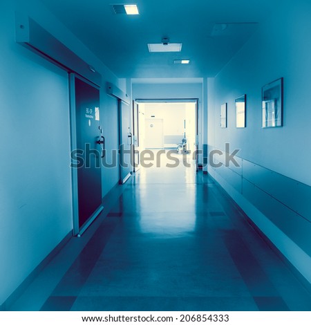 hospital corridor. hospital hallway. hospital interior