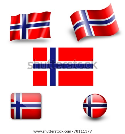 stock photo : Norway flag icon