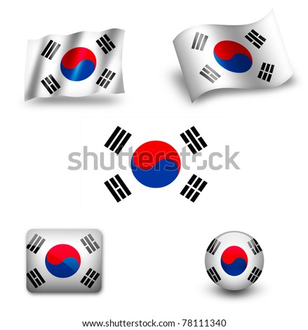 stock photo : south korea flag
