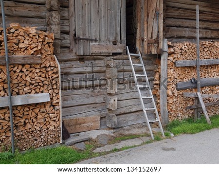Barn wood storage for the winter
