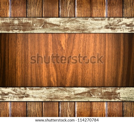 old wooden brown background. Your text here.