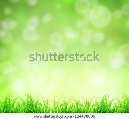green grass on the green background
