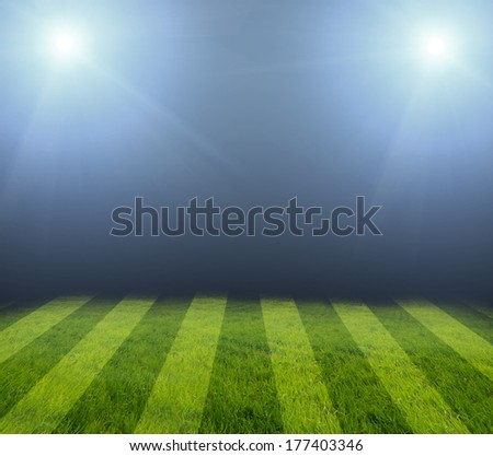 football field at night with light
