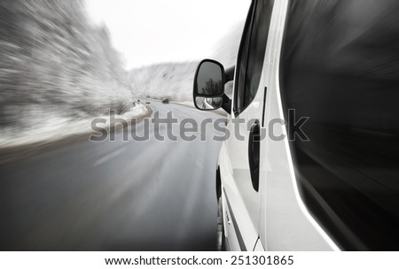 Fast driving on the road
