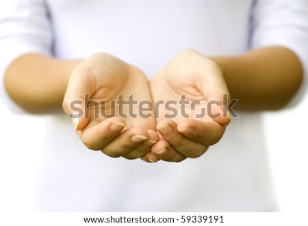 open hand clipart. stock photo : The open hands