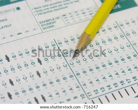 A photo of someone taking a test