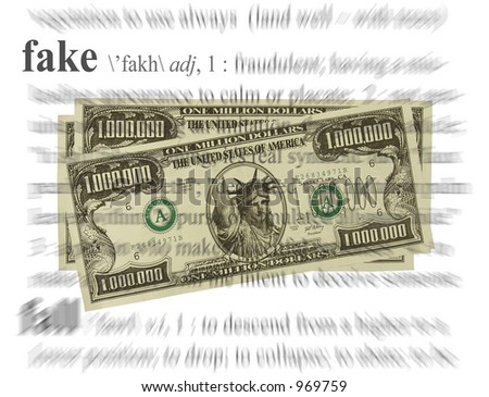 A photo of a gag one million dollar bill with a fake theme