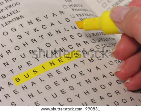 Business found in a word puzzle