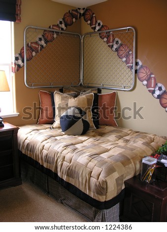 Bedroom on Photo Of A Sports Themed Bedroom   1224386   Shutterstock