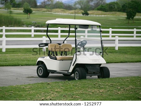 A photo of a golf cart