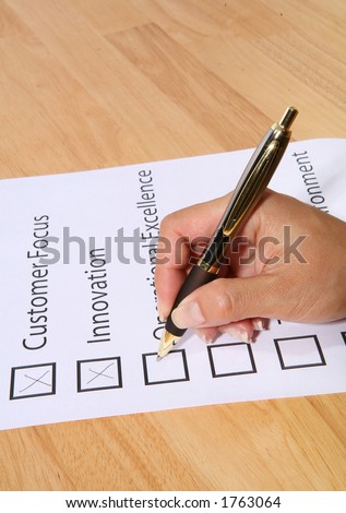 stock photo : Woman nominating