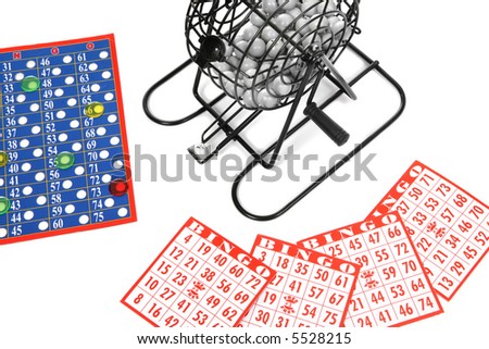 A game of bingo over a white background