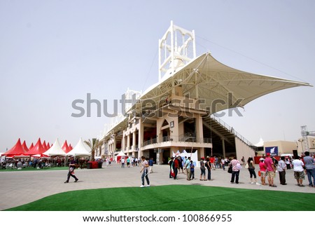 SHAKIR, BAHRAIN - APRIL 20: Formula 1 village, a vending & entertainment area in 2012 Formula 1 Gulf Air Bahrain Grand Prix on April 20, 2012 in Shakir, Bahrain