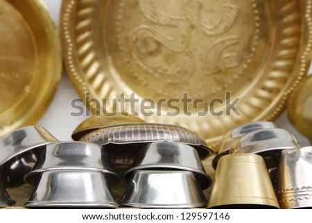 utensils for worshiping of god