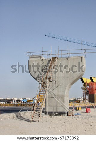 A bridge column with ladder for monitoring and supervision