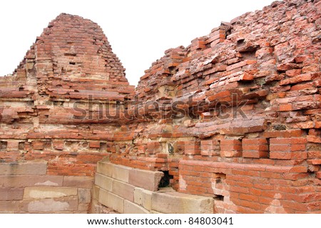 Beautiful designed walls of ancient Mulgandhakuti ruins