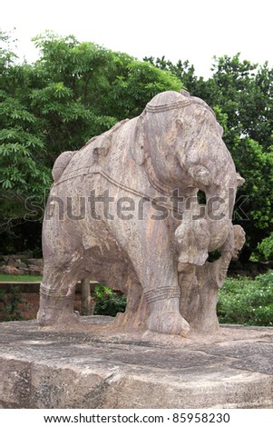 Beautiful war elephants sculpture, Sun temple Konark