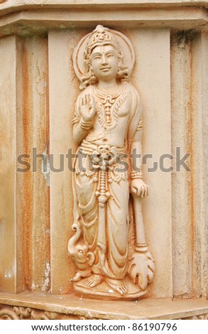 A deity, replica of the sculpture of Sun temple Konark