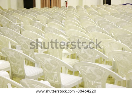 Seating arrangement in a auditorium