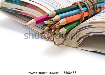 book and pencils