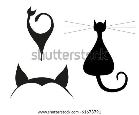 stock vector tattoo cat