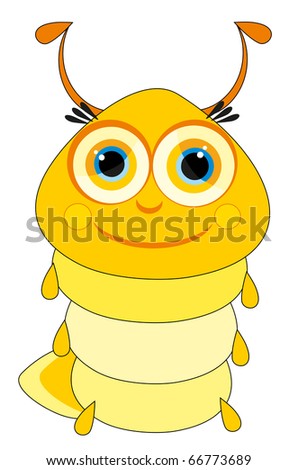 cartoon caterpillar clipart. stock vector : cartoon insect