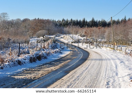 dangerous road conditions during the cold snap in wicklow ireland
