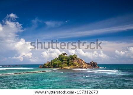 Tropical remote island in the ocean. Sri Lanka