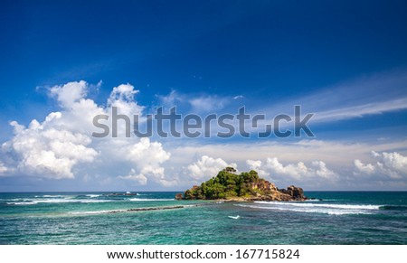 Tropical remote island in the ocean. Sri Lanka