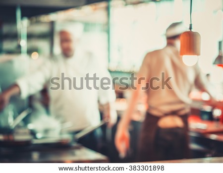 male workers cooking in Turkish restaurant