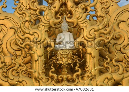 Buddha Detail from Wat Rong Khun, Chiang Rai, Thailand