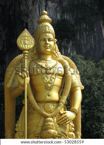 Lord Murugan, God of War, at  Batu Caves, Malaysia
