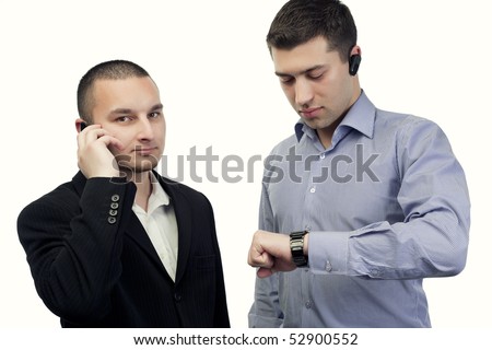 people talking on phone. business people talking on