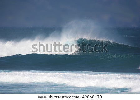 Stormy ocean waves in the Pacific Ocean