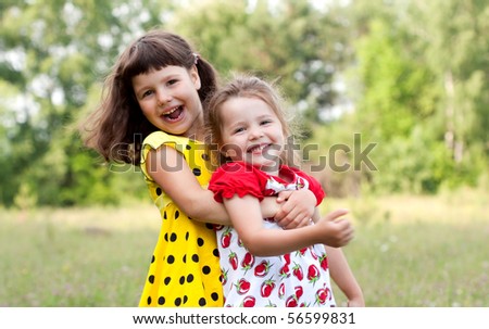 Two sisters on the nature