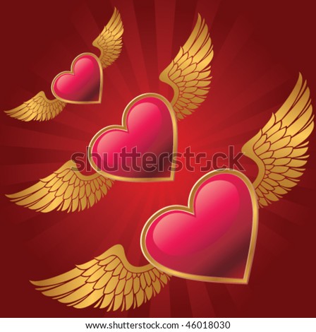 how to draw love heart with wings. pics of hearts with wings.