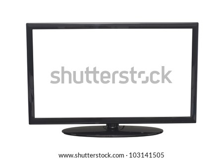 Convert Computer Monitor on Isolated Flat Screen Tv Or Computer Monitor  With 2 Clipping Path In