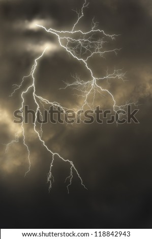 image manipulation of lightnings.