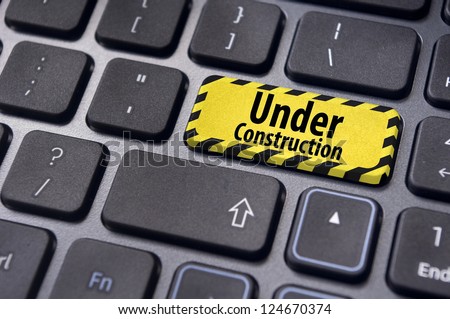 under construction message on enter key of keyboard, for website template.