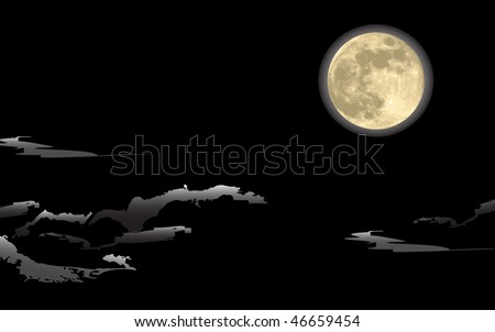 Black Background Moon