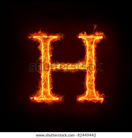 Alphabet Flame Letters