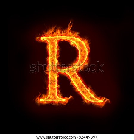 Alphabet Flame Letters