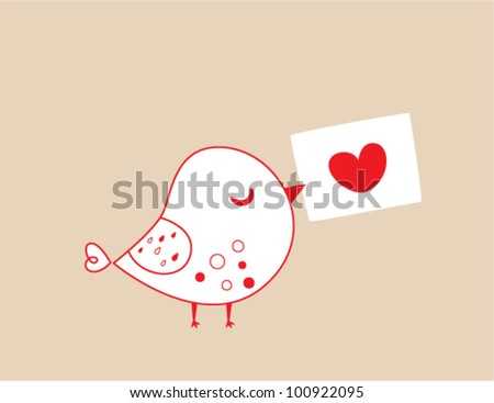 Bird With Letter