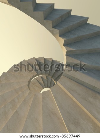 concrete spiral stairs