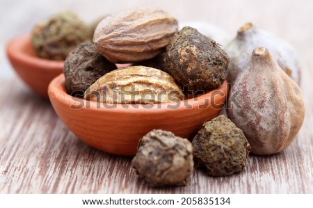 Triphala, a combination of ayurvedic fruits, of Indian subcontinent