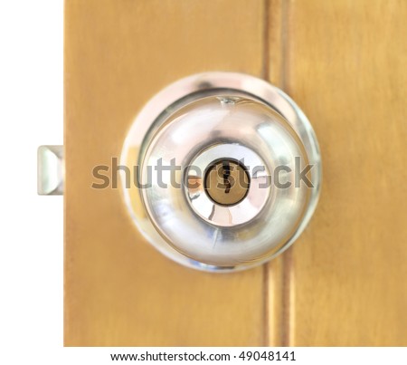 Door knob on a door