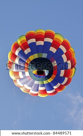 SUSSEX, CANADA - SEPTEMBER 10: Looking directly up at the Atlantic International Balloon Fiesta on September 10, 2011 in Sussex, Canada.