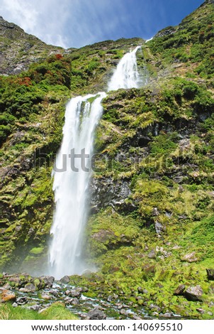 Sutherland Falls - the tallest waterfall in New Zealand