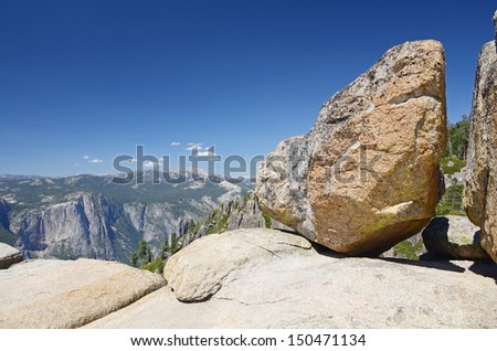 Taft Point - viewpoint in Yosemite National Park, west of Glacier Point, California