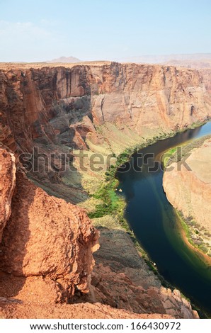 Horseshoe Bend - shaped meander of the Colorado River located near the town of Page, Arizona, in the United States